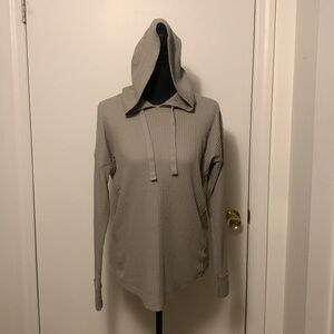 Abercrombie & Fitch Soft A&F Cozy Waffle Knit Hoddie Gray Size Small #6
